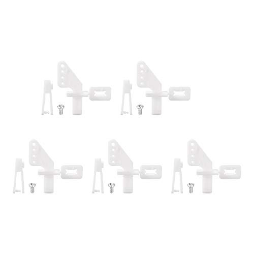uxcell 5Sets 4-Hole Nylon Pin Control Horns and Clevis Kit Model Airplane Electric Aircraft RC Fixed-Wing DIY Parts