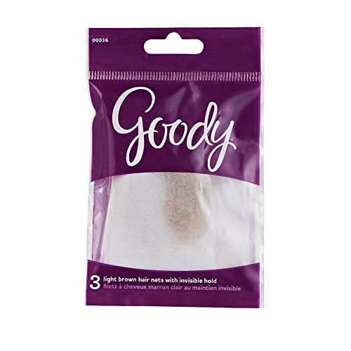 Goody Hair Net Light Brown 3-Count -Pack of 6-