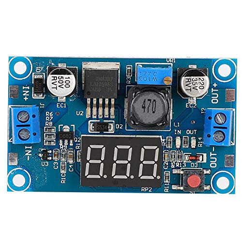 Oumefar DC-DC 4-40V Voltage Step Down Regulator High Efficiency Power Supply Converter Module 150KHz High Reliability with Voltmeter Display for Power Conversion