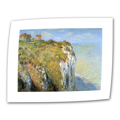 ArtWall Cliffs 18 by 24-Inch Flat/Rolled Canvas by Claude Monet with 2-Inch Accent Border