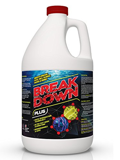 Concentrated Liquid BACTERIAL ENZYMES - Breaks Down Grease, Paper,Fat & Oil in Drain Lines, Sewer Lines, Septic Tanks, Grease Traps, RV & Boat Tanks & More! Controls Foul Sewer Odors! (1 GALLON) Concentrated Liquid BACTERIAL ENZYMES - Breaks Down Grease, Paper,Fat & Oil in Drain Lines, Sewer Lines, Septic Tanks, Grease Traps, RV & Boat Tanks & More! Controls Foul Sewer Odors! (1 GALLON)