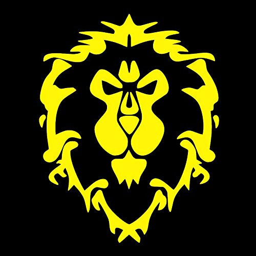 World of Warcraft Alliance -Pick Color- Vinyl Transfer Sticker Decal for Laptop/Car/Truck/Window/Bumper -6in x 4.7in Yellow-