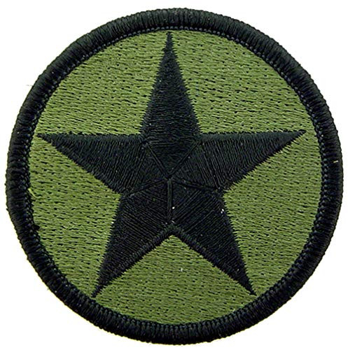 United States Army Star Patch Subdued Woodland/Green with Iron-On Adhesive