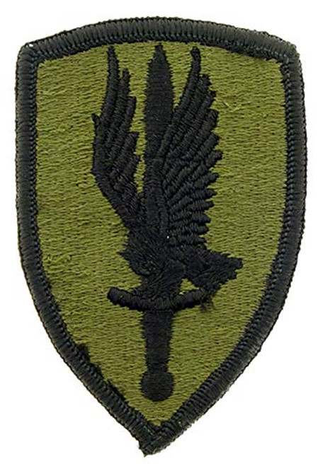 United States Army 1st Aviation Embroidered Patch Subdued Woodland/Green with Iron-On Adhesive United States Army 1st Aviation Embroidered Patch Subdued Woodland/Green with Iron-On Adhesive