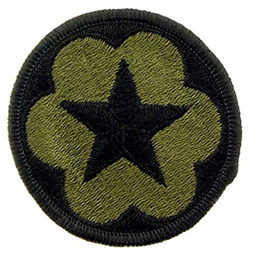 United States Army Service Force Patch Subdued Woodland/Green with Iron-On Adhesive