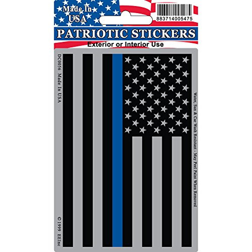 EagleEmblems DC0056 Sticker-PoliceBlue Line USASubdued -3x4-