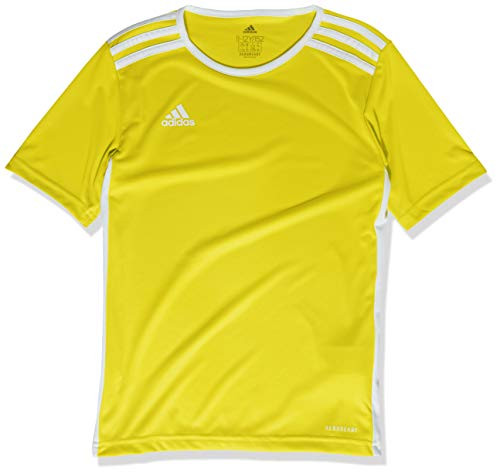 adidas mens Youth Entrada 18 Jersey Yellow/White Youth Large