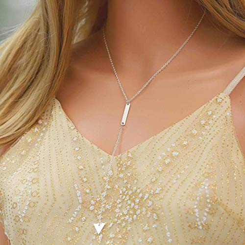 Fstrend Punk Choker Necklace Dainty Symbol Triangle Chain Pendant Charms Necklace Jewelry for Women and Girls -Silver- Fstrend Punk Choker Necklace Dainty Symbol Triangle Chain Pendant Charms Necklace Jewelry for Women and Girls -Silver-