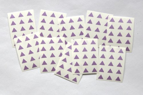 150 Purple Triangle Stickers - Sticky Coloured Self Adhesive Triangles for Colour Coding