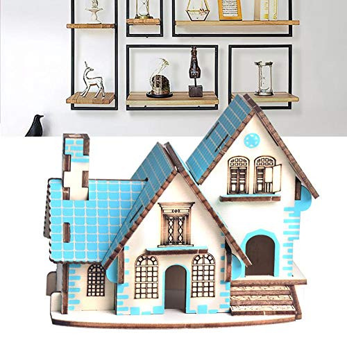 3D Puzzles Wooden Puzzle Self Assembling Model for Adults Teens Kids 3D Puzzle Wooden Villa House Building Model Kid Child Jigsaw DIY Craft Educational Toys