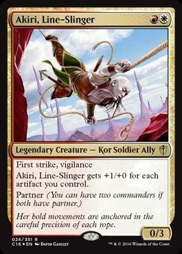 Magic The Gathering - Akiri Line-Slinger -026/351- - Commander 2016 - Foil