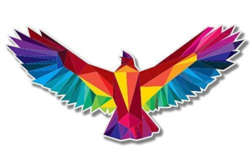 Bird Triangle Design Geometric Vinyl Sticker - Car Phone Helmet Bumper Sticker Decal