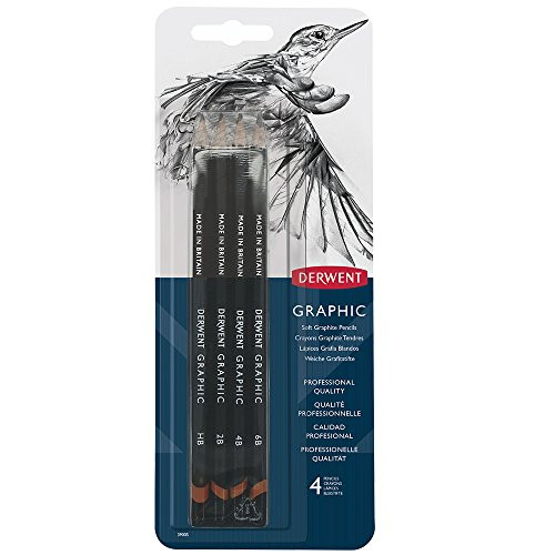 Derwent Graphic Pencils Soft Pack 4 Count -39005-
