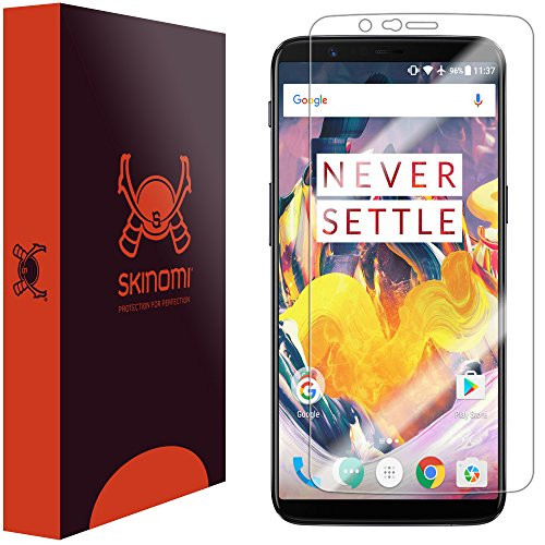 Skinomi TechSkin Clear Screen Protector for OnePlus 5T -Full Coverage- Anti-Bubble HD TPU Film