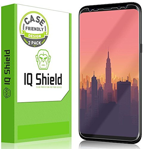 IQ Shield Screen Protector Compatible with Samsung Galaxy S8 Plus -2-Pack--Case Friendly Updated Version- LiquidSkin Anti-Bubble Clear Film