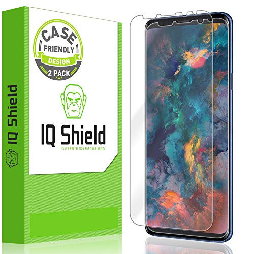 IQ Shield Screen Protector Compatible with Samsung Galaxy S9 -2-Pack--Case Friendly Version 2- LiquidSkin Anti-Bubble Clear Film