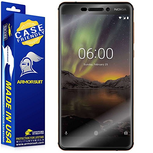 ArmorSuit MilitaryShield -Case Friendly- Screen Protector for Nokia 6.1 - Anti-Bubble HD Clear Film ArmorSuit MilitaryShield -Case Friendly- Screen Protector for Nokia 6.1 - Anti-Bubble HD Clear Film
