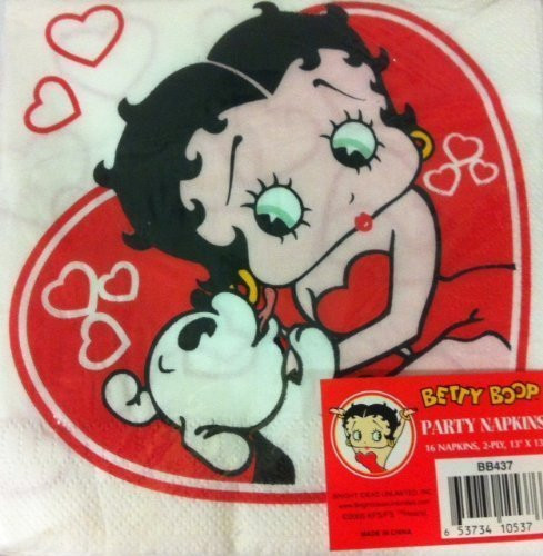Betty Boop Hearts And Pudgy Lunch Napkins - 16ct