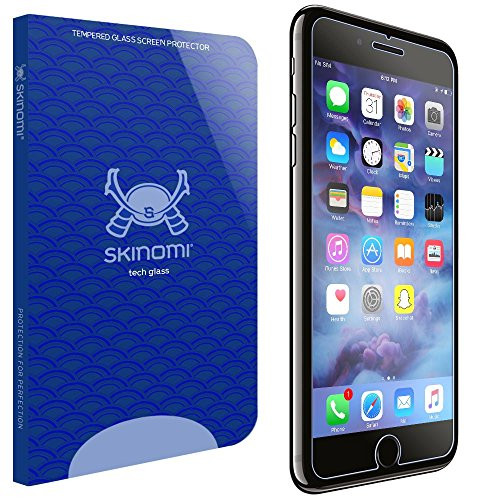 iPhone 7 Plus Screen Protector -Apple iPhone 7 Plus- Skinomi Tech Glass Screen Protector for iPhone 7 Plus Clear HD and 9H Hardness Ballistic Tempered Glass Shield with