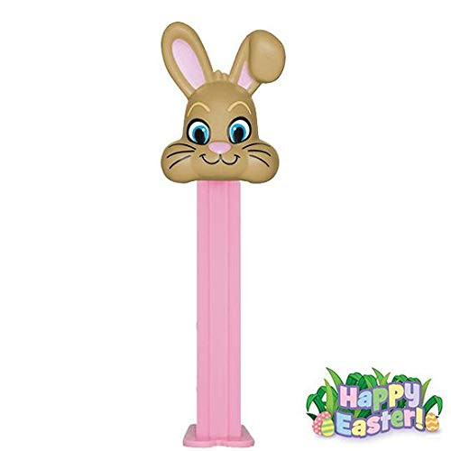 PEZ Easter Candy Dispenser Brown Easter Bunny with 3 EXTRA Candy Packs