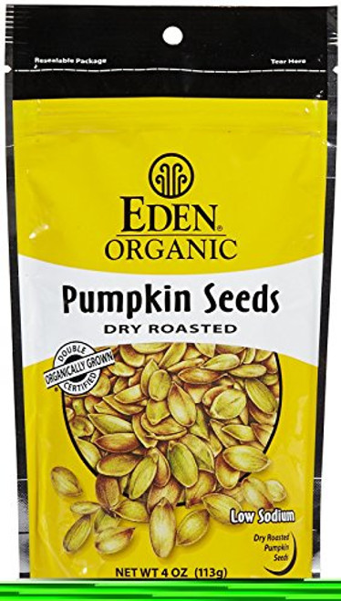 Eden Organic Pumpkin Seeds Dry Roasted 4 oz Resealable Bags Eden Organic Pumpkin Seeds Dry Roasted 4 oz Resealable Bags