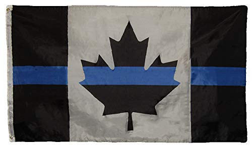 AES 3x5 Thin Blue Line Canada Police Lives Memorial Premium Quality Fade Resistant Flag 3x5 Banner Grommets AES 3x5 Thin Blue Line Canada Police Lives Memorial Premium Quality Fade Resistant Flag 3x5 Banner Grommets