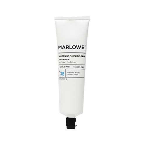 Marlowe. No. 315 Whitening Toothpaste 4.2oz - Fluoride-Free - Made with Natural Ingredients - Green Tea Extract - Freshens Breath Whitens Teeth