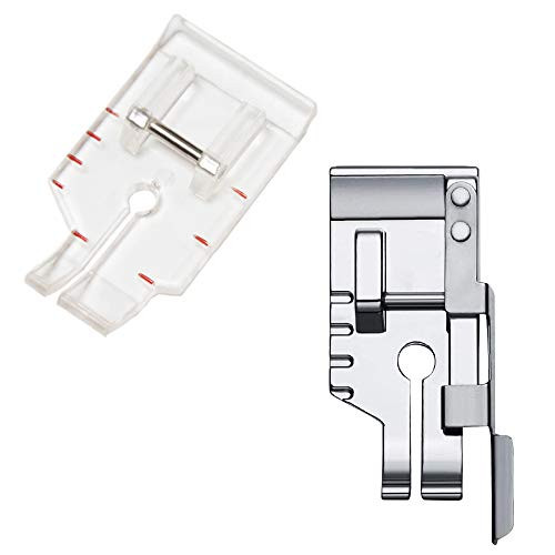 1/4 Quilting Patchwork Sewing Machine Presser Foot with Edge Guide 1/4 Inch Clear View Quilting Presser Foot Fit for Singer Brother Babylock Janome Simplicity Low Shank Sewing Machine?2pcs?