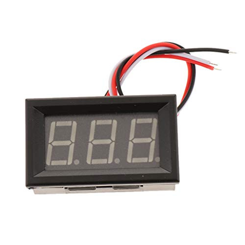 Mini DC 0-100V Voltmeter LED Panel 3-Digital Display Voltage Meter 3-wire