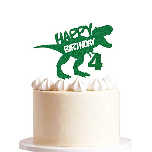 HEETON Dinosaur 4th Birthday Roar Im 4 Cake Topper Dinosaur Four Birthday Jurassic Park T-Rex 4th Birthday Boy Party Supplies Decorations HEETON Dinosaur 4th Birthday Roar Im 4 Cake Topper Dinosaur Four Birthday Jurassic Park T-Rex 4th Birthday Boy Party Supplies Decorations