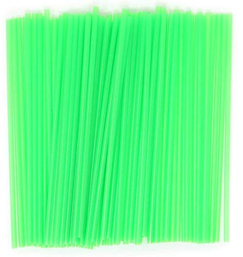 Crystalware Large Plastic Stir Straw Sip Stirrer For Coffee and Cocktail 8 Inches Long 500/Box -Green-