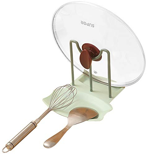 Lid and Spoon Rest Utensil Rest with Drip Pad for Multiple Utensils Spoon Holder and Lid Holder for Stove Top Kitchen Utensil Holder for Spoons Lid Ladles Tongs and More -Green- Lid and Spoon Rest Utensil Rest with Drip Pad for Multiple Utensils Spoon Holder and Lid Holder for Stove Top Kitchen Utensil Holder for Spoons Lid Ladles Tongs and More -Green-