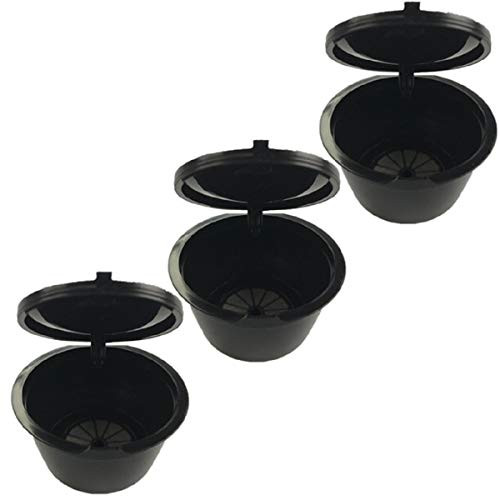 3pcs/pack use 150times Dolce Gusto Coffee Capsule Plastic Capsule Refillable Reusable Compatible with Nescafe Dolce Gusto refill -black-