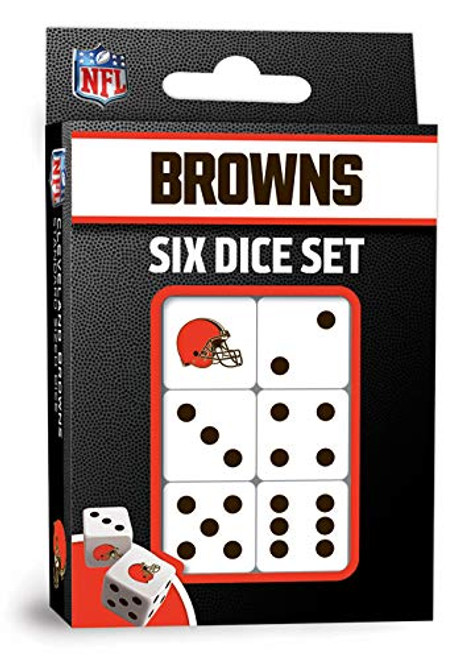 MasterPieces NFL Cleveland Browns Dice Set Team Colors One Size MasterPieces NFL Cleveland Browns Dice Set Team Colors One Size