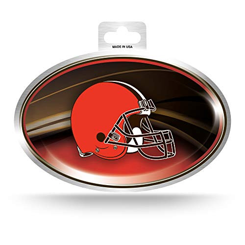 NFL Rico Industries Metallic Team Logo Sticker Cleveland Browns NFL Rico Industries Metallic Team Logo Sticker Cleveland Browns