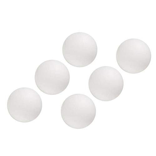 V BESTLIFE 6PCS 40mm Standard Ping Pong Balls Durable PVC Practice Training Exercise Ping Pong Balls Perfect for Party Games Dorm Decorations Arts and Crafts Supplies and Table Tennis -White-