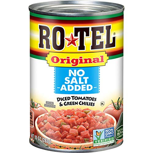 ROTEL Original No Salt Added Diced Tomatoes and Green Chilies 10 Ounce