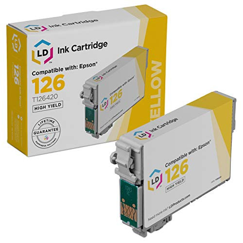 LD Remanufactured Ink Cartridge Replacement for Epson 126 T126420 High Yield -Yellow- LD Remanufactured Ink Cartridge Replacement for Epson 126 T126420 High Yield -Yellow-