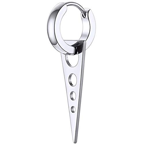 Stainless Steel Triangle Hoop Earrings for Men Women Punk Huggie Earrings Stainless Steel Triangle Hoop Earrings for Men Women Punk Huggie Earrings