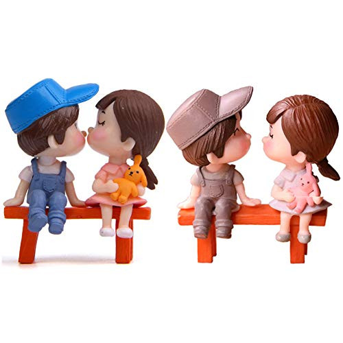 2 Pairs Miniature Couple Lover Figurines Chair Boy and Girl Kiss Dolls Cake Topper Micro Landscape Ornaments Fairy Garden Craft Gift Dollhouse Miniatures 2 Pairs Miniature Couple Lover Figurines Chair Boy and Girl Kiss Dolls Cake Topper Micro Landscape Ornaments Fairy Garden Craft Gift Dollhouse Miniatures