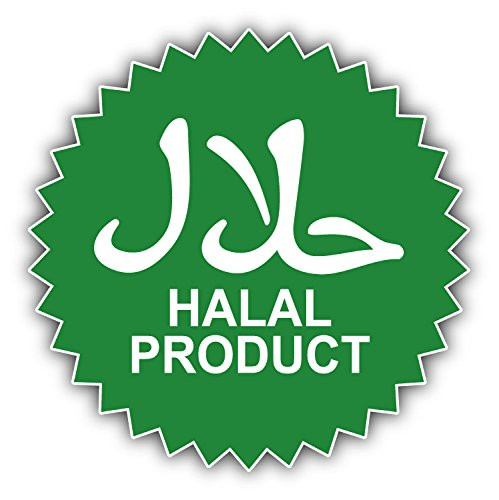 valstick Halal Product Stamp Emblem Car Bumper Sticker Decal 5 Longer Side
