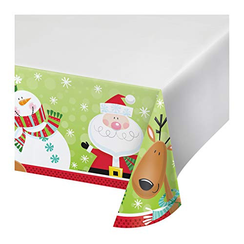 Creative Converting Characters of Christmas Plastic Tablecloth 54 inch x 102 inch Multi-color