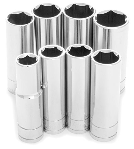 Performance Tool W32300 8-Piece 1/2-Inch Drive SAE Deep Socket Set