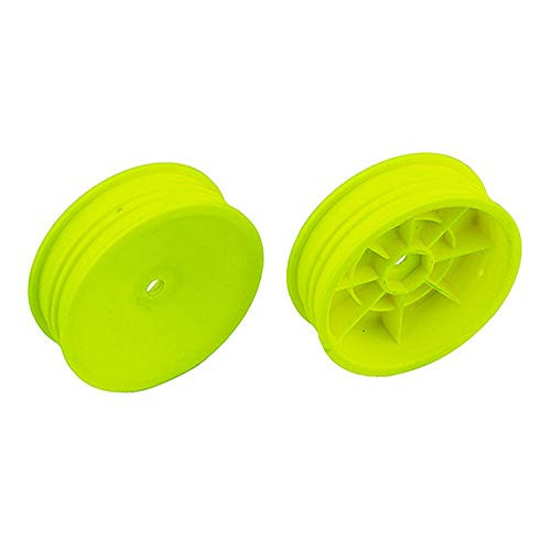 Team Associated 12mm Hex 2.2 Slim Front Buggy Wheels -2- Yellow B6 ASC91758