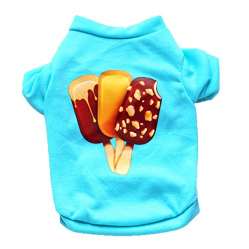 Howstar Pet Clothes for Dogs Shirts Printed Summer Vest T Shirt Super Cute Dog Cat Apparel -Sky Blue M- Howstar Pet Clothes for Dogs Shirts Printed Summer Vest T Shirt Super Cute Dog Cat Apparel -Sky Blue M-