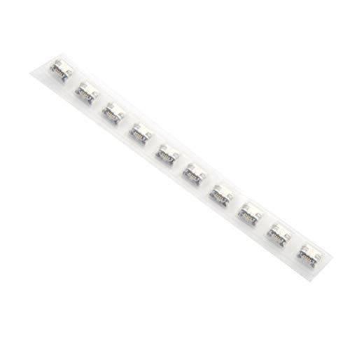 Davitu Electrical Equipments Supplies - 10pcs MIni Connector Mobile Tail Plug Micro USB Connector 5pin Female Seat Jack Micro Usb Four Leg No Side Inserting Plate Seat