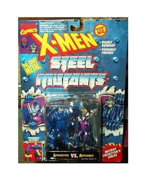 Apocalypse vs Archangel Figures - 1994 - X-Men Steel Mutants - Die Cast Metal - w/ Mutant Collector Stand - Poseable - Detailed - Toy Biz - Marvel - Limited Edition - Mint - Collectible Apocalypse vs Archangel Figures - 1994 - X-Men Steel Mutants - Die Cast Metal - w/ Mutant Collector Stand - Poseable - Detailed - Toy Biz - Marvel - Limited Edition - Mint - Collectible