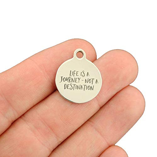 Journey Stainless Steel Charms - Life is a Journey - not a Destination - Exclusive Line - Quantity Options - BFS503
