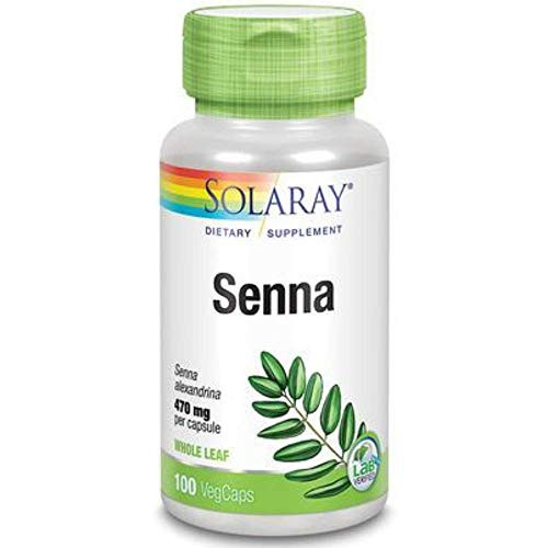 Solaray Senna Leaf Veg Cap -Btl-Plastic- 470mg - 100ct