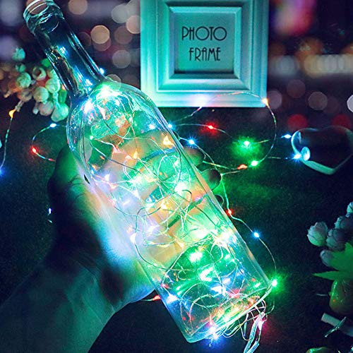 Lotus.flower 10 LED String LightWaterproof Outdoor  and  Indoor Decorative Lights - Waterproof Fairy Light Copper Wire String Lights Base Lamp -Multicolor-